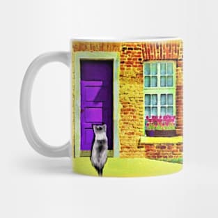 Cat at the door Mug